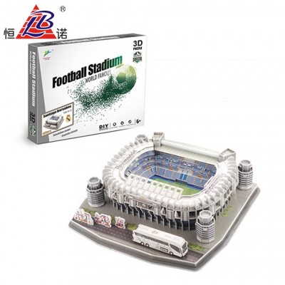 Santiago Bernabeu Paper Model Football 3D Puzzle Stadium With 160 PCS