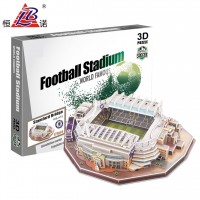 Stamford Bridge Stadium Puzzle Soccer Miniature Stadium Model With 10P