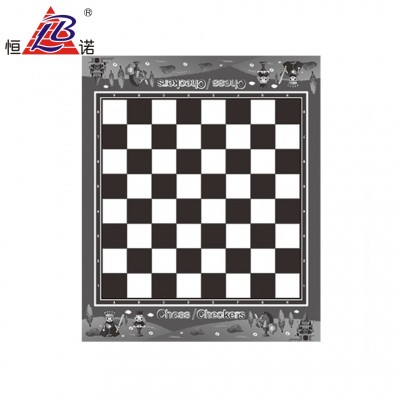 Small PVC Chess Board For Child Hand Play Chess Set With Custom Piece