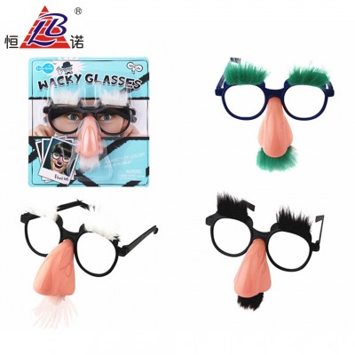 High Quality Beard Nose Crazy Party Plastic Novelty Funny wacky Glasses