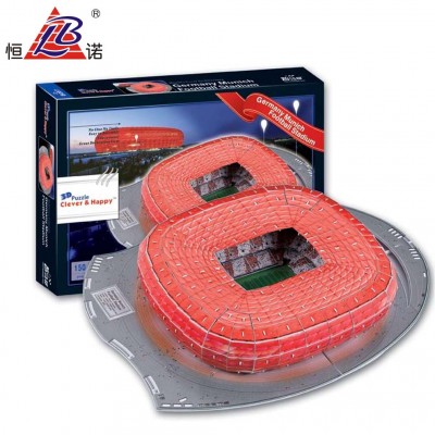 Germany Munich Soccer Stadium Puzzle Toys Puzzle 3D Stadium For Kids